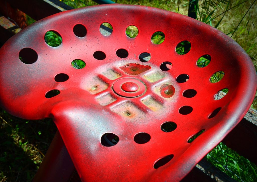 an old tractor seat for repurposing