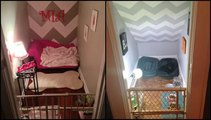 Turn a small closet into a dog bedroom!  DIY projects for everyone!