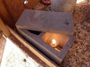 Heated Chicken Waterer - Cinder Block