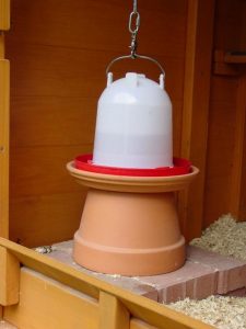 Heated Chicken Waterer - Terra Cotta Pot