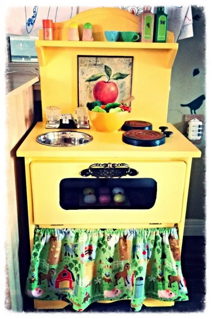 DIY Play Kitchen from Nightstand