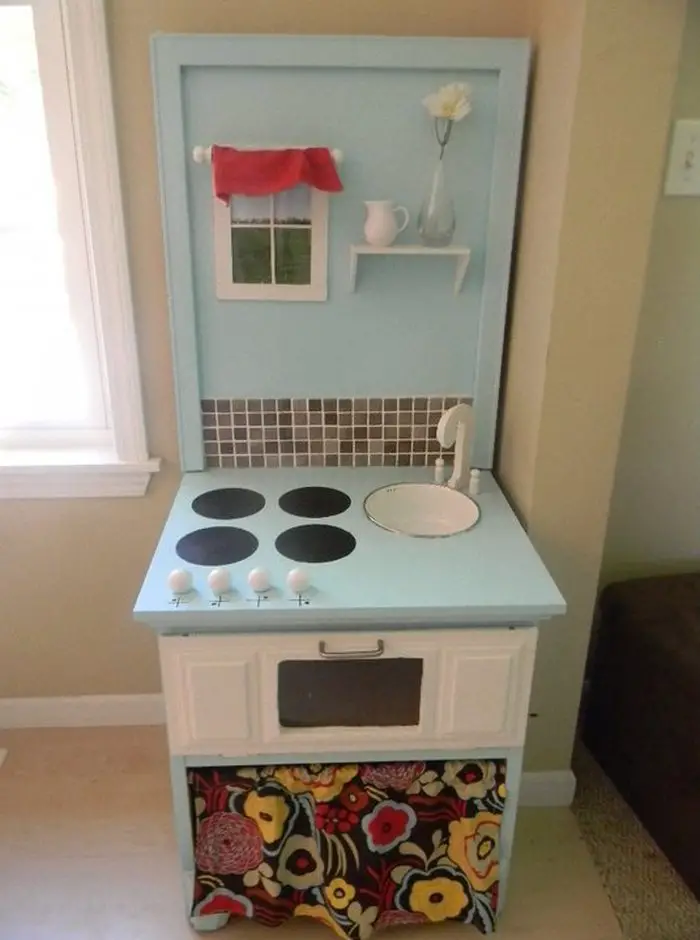 DIY Play Kitchen from Nightstand