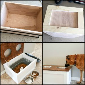 How to Make A Dog Bowl Riser with Storage - DIY projects for everyone!