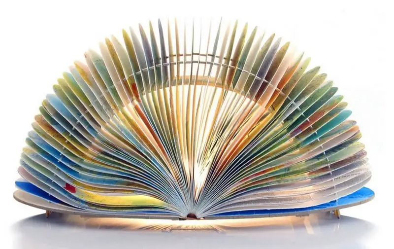 Breathe new life into old books by turning them into a book lamp shade.