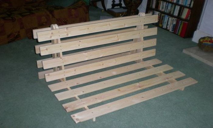 Sofa Futon Bed Frame Diy Projects, Diy Fold Out Bed Frames