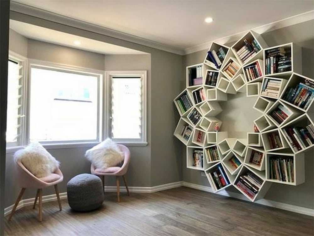 A Mandala Bookshelf would make a great focal point in any room.