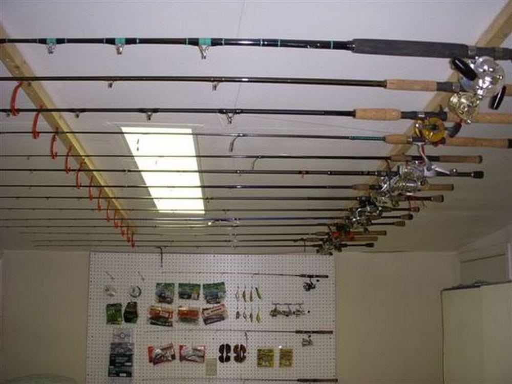 Buy Fishing Rod Storage Rack Ceiling or Wall Mount 8 X Rods Online