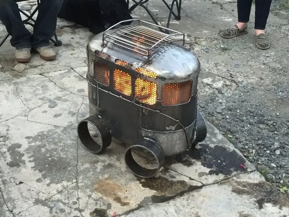 Recycling an old propane tank and turning it into a VW bus fire pit is a gem of an idea. 