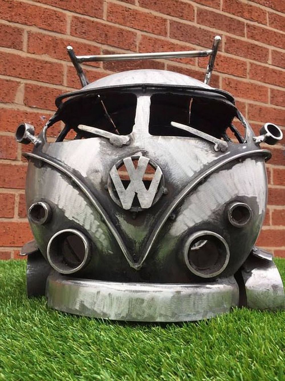 Propane Tank Into A Vw Bus Fire Pit, Fire Pit Made From Recycled Propane Tank