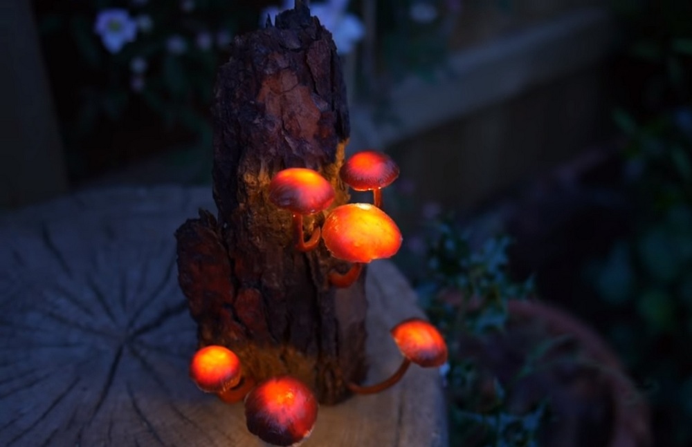 mushroom light diy