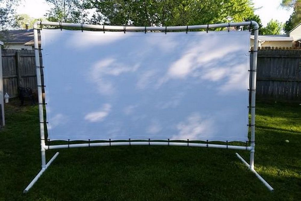 Transform your backyard into an open-air cinema with this outdoor movie screen.