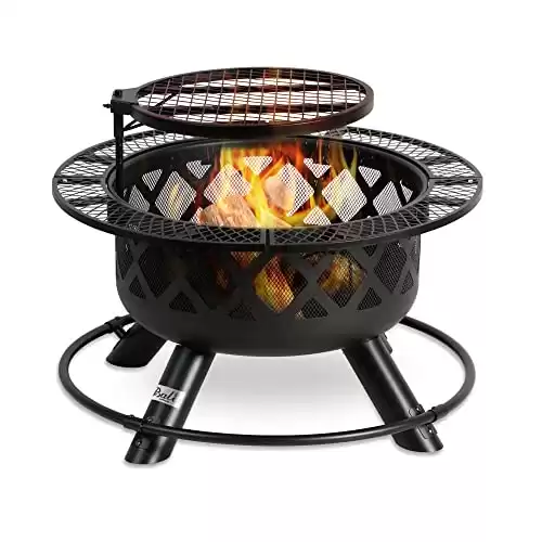 Wood Burning Fire Pit with Cooking Grill