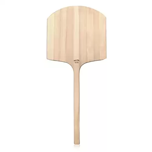 Restaurant-Grade Wooden Pizza Peel, 18" L x 18" W Plate, with 24" L Wooden Handle, 42" Overall Length