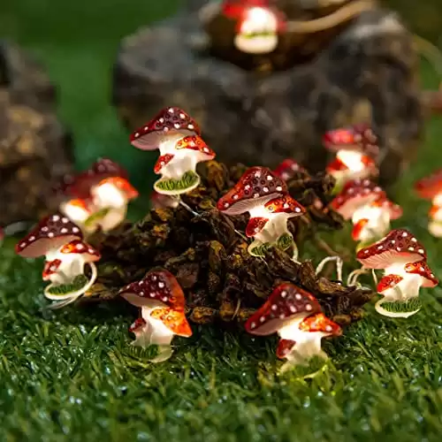 Mushroom LED String Lights, 10FT 30LEDs
