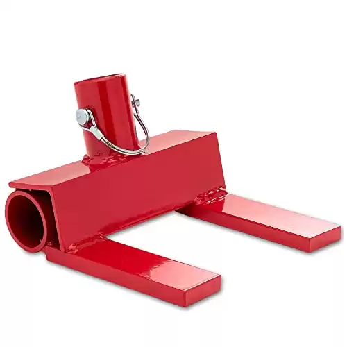 Pallet Buster | Deck Wrecker - Head Only - Best Wrecking Bar for Breaking Pallets - Steel Head - 2 Secure Locking Pins - Red - Molomax