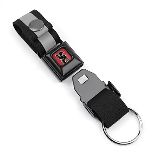 Seatbelt Buckle Quick Release Keychain, Silver