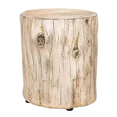 Faux Wood Stump Accent Table