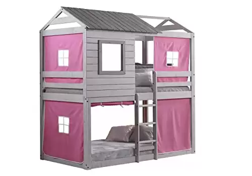 Bunk Loft Bed - Light Grey