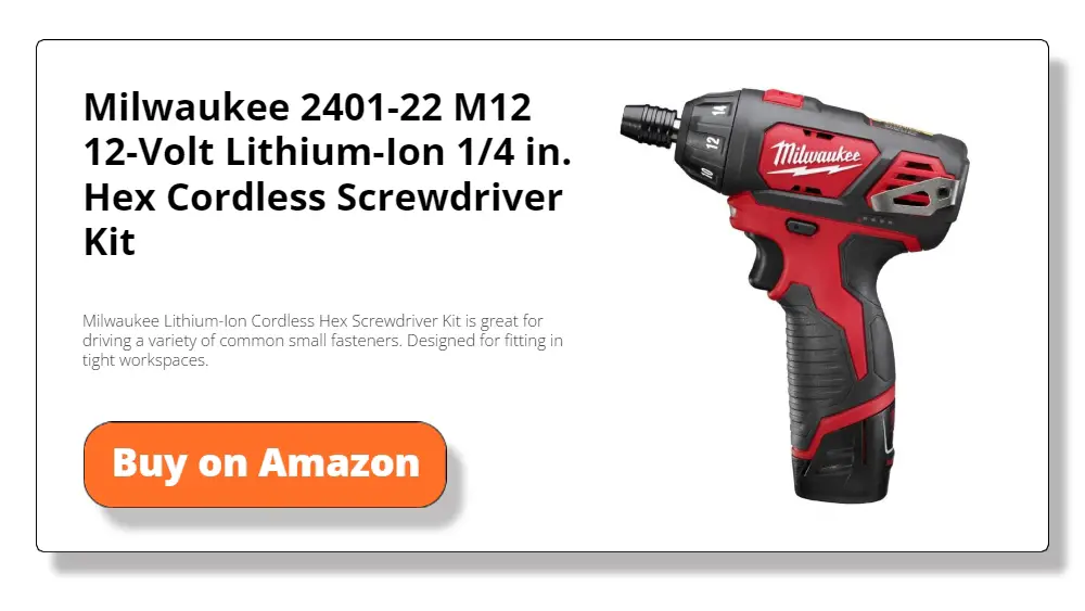 Milwaukee M12 1.5 amps 12 V Hex Brushed Cordless Screwdriver