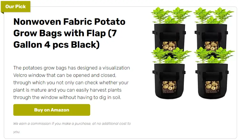 7/10 Gallons PE Potato Grow Bags Garden Planting Bag with Window