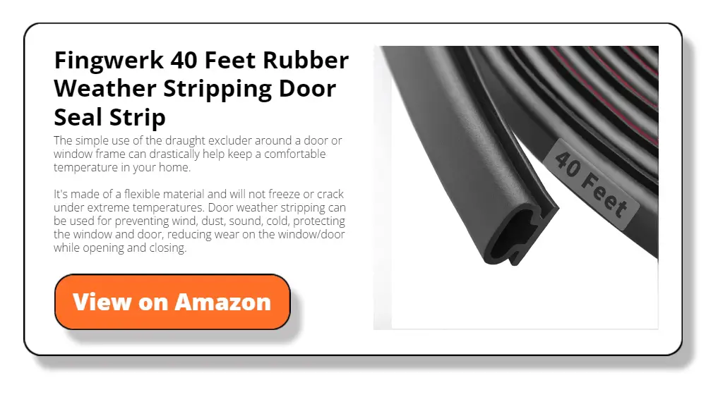 Fingwerk 40 Feet Rubber Weather Stripping Door Seal Strip