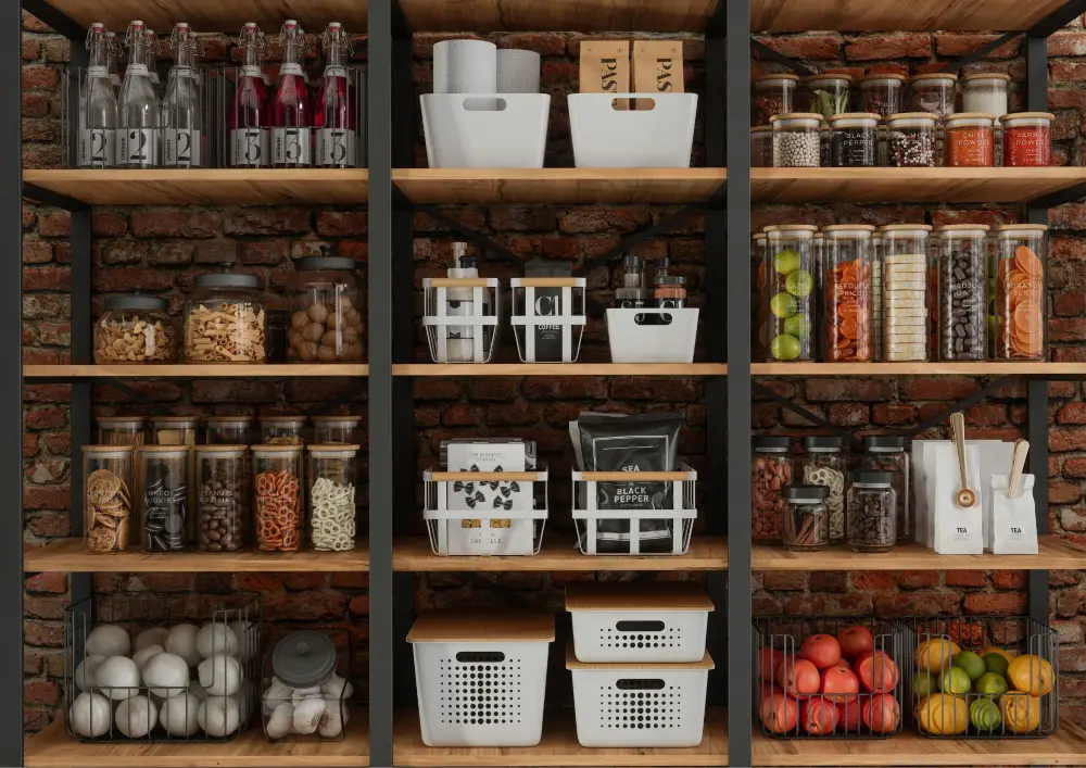 Be sure to organize your stuff in your pantry shelves.