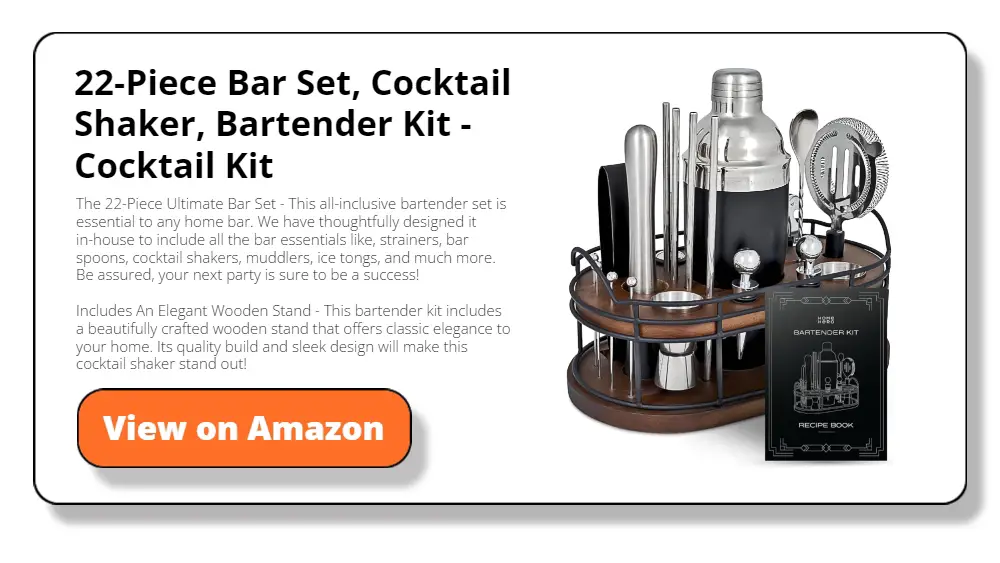 22-Piece Bar Set, Cocktail Shaker, Bartender Kit - Cocktail Kit