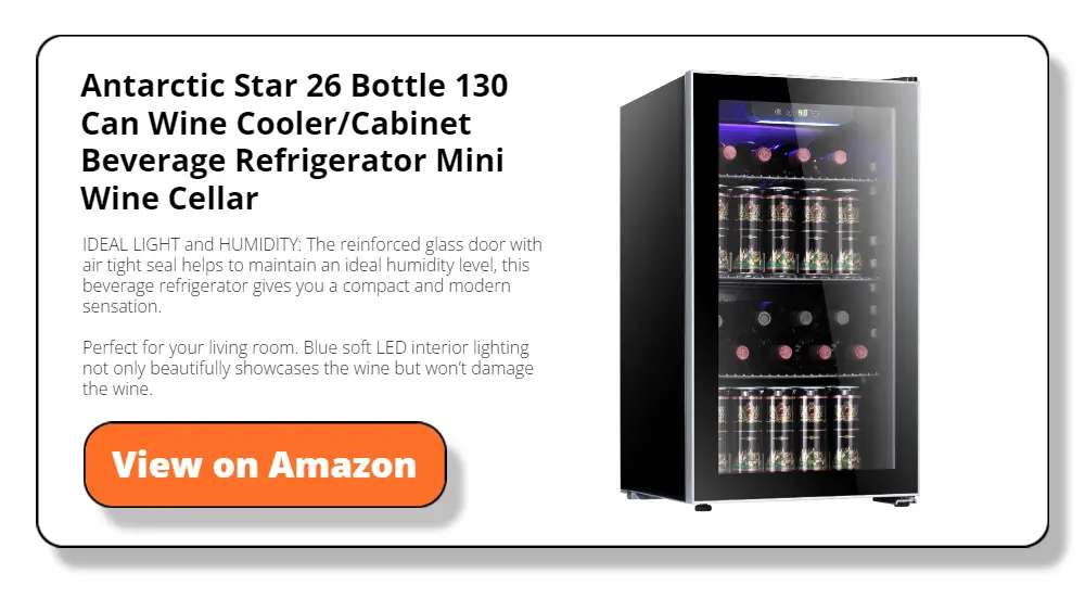 Antarctic Star 26 Bottle 130 Can Wine Cooler/Cabinet Beverage Refrigerator Mini Wine Cellar
