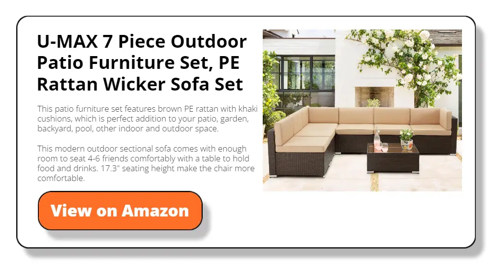 U-MAX 7 Piece Outdoor Patio Furniture Set