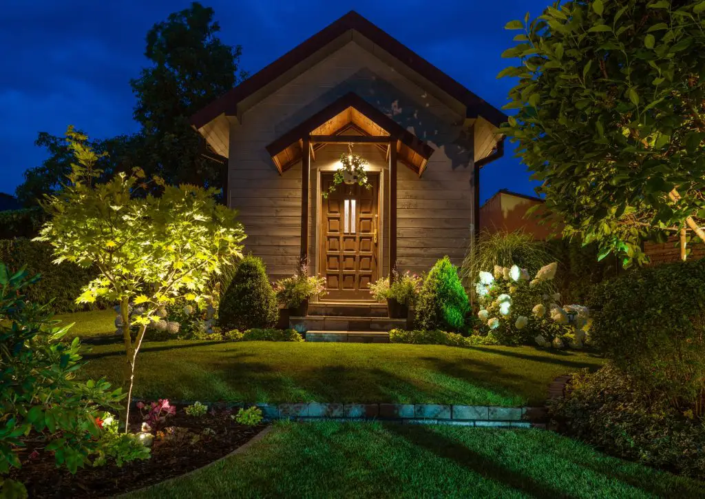 Adding garden lights enhances the look and safety of your garden at night.