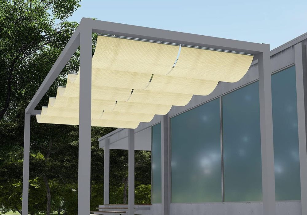 An image of a retractable pergola canopy.