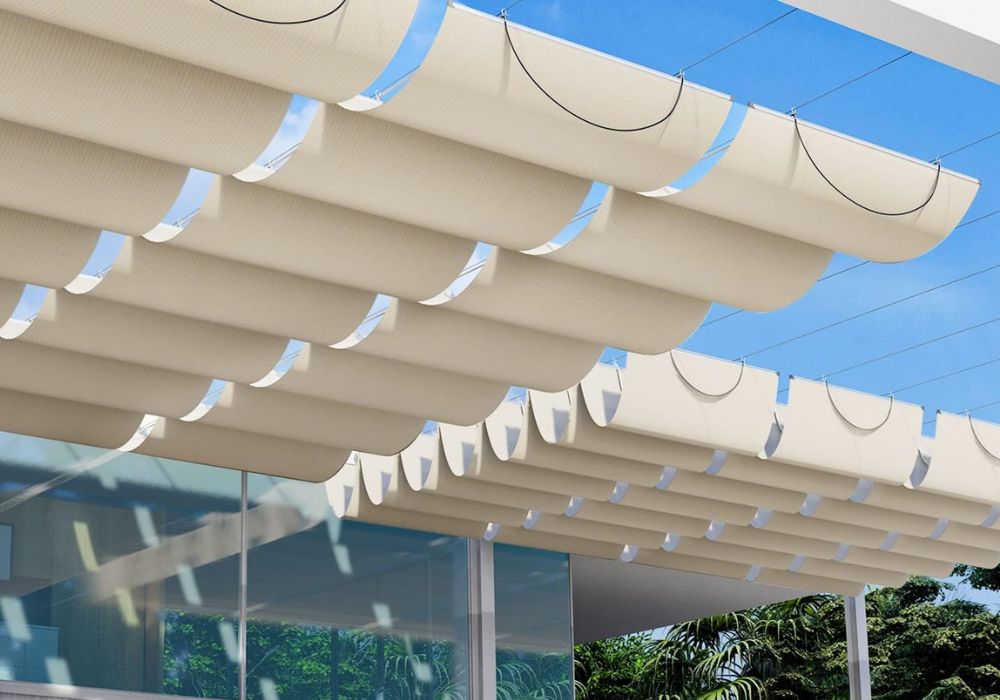 An image of a retractable pergola canopy.