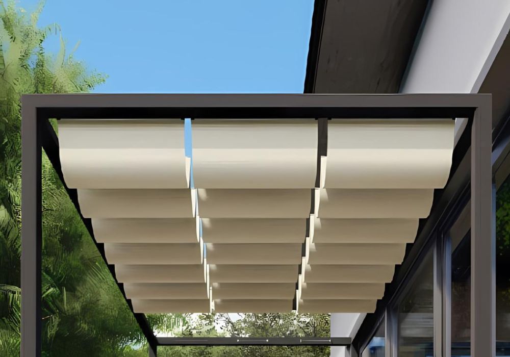 An image of a retractable pergola canopy.