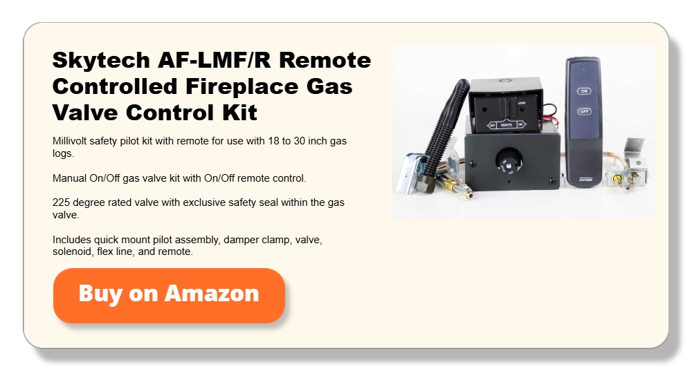 Remote Controlled Fireplace Gas Valve Control Kit