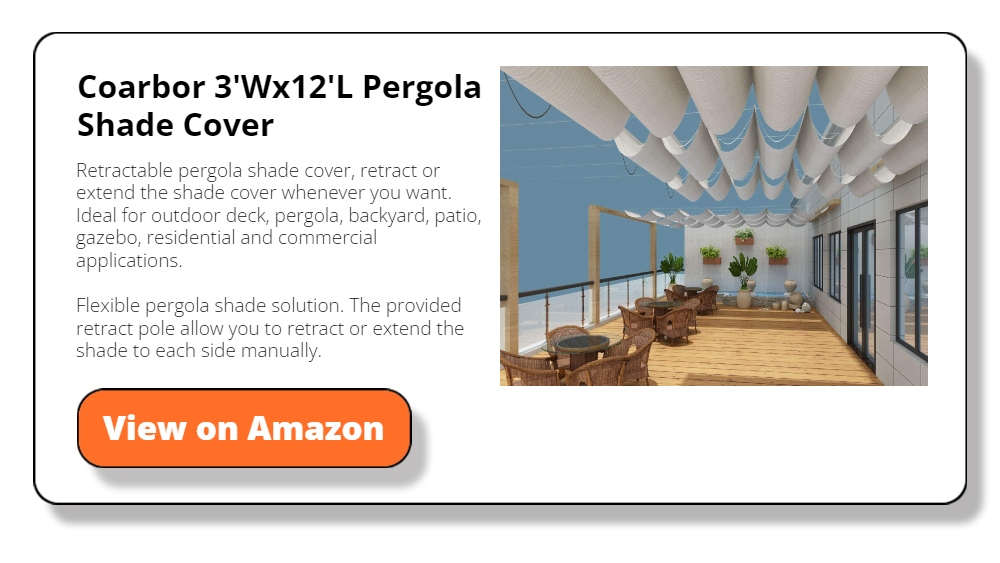 Coarbor 3'Wx12'L Pergola Shade Cover