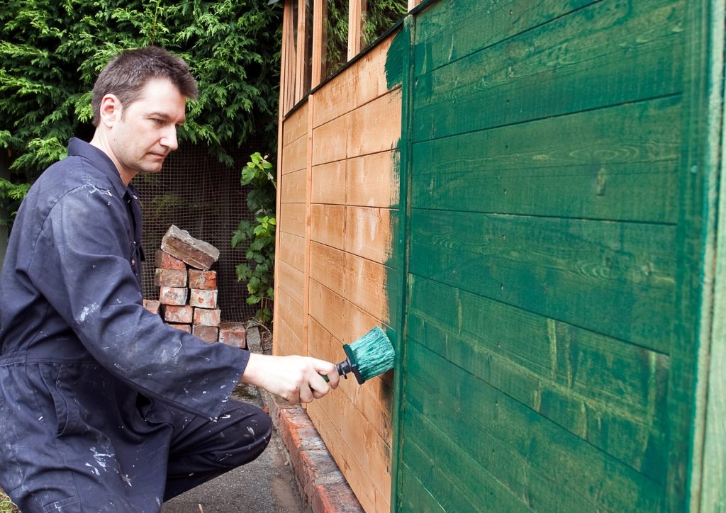 Protect your DIY garden shed with weather-resistant paint or stain for a polished look.