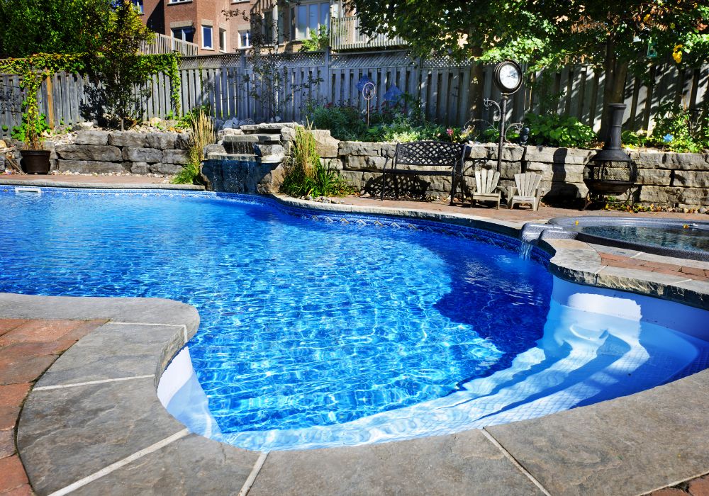 An example of pool landscaping work.