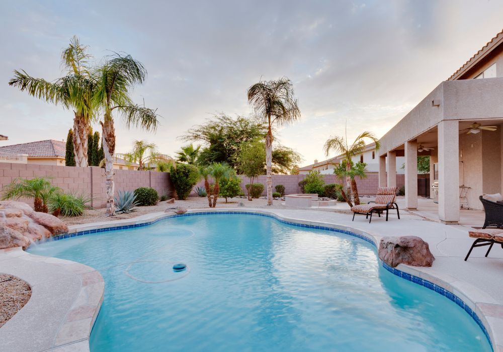 An example of pool landscaping work.