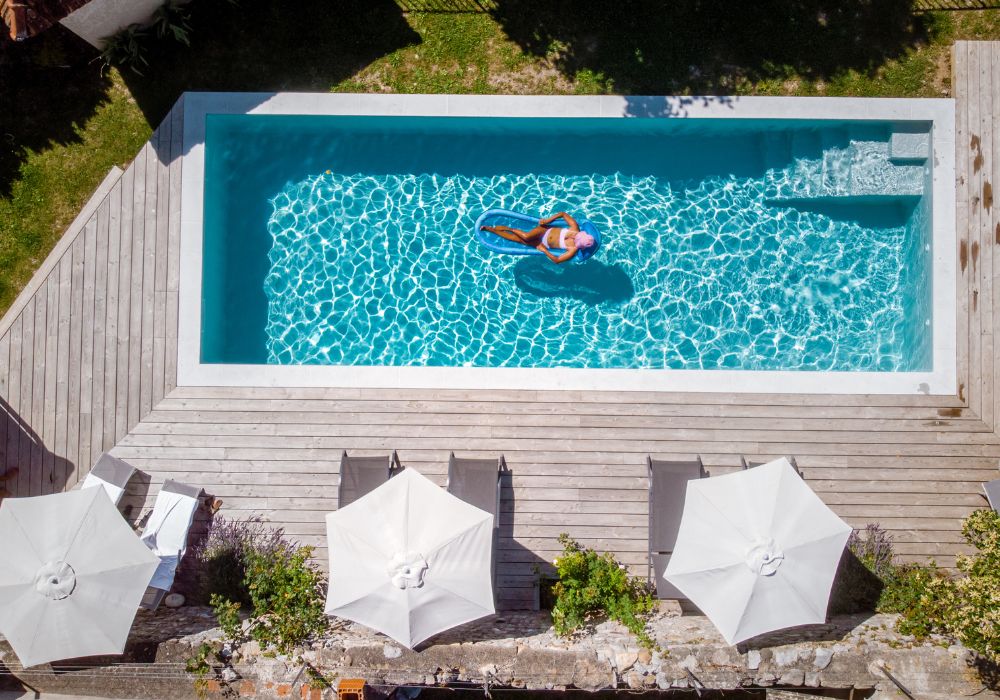 An example of pool landscaping work.