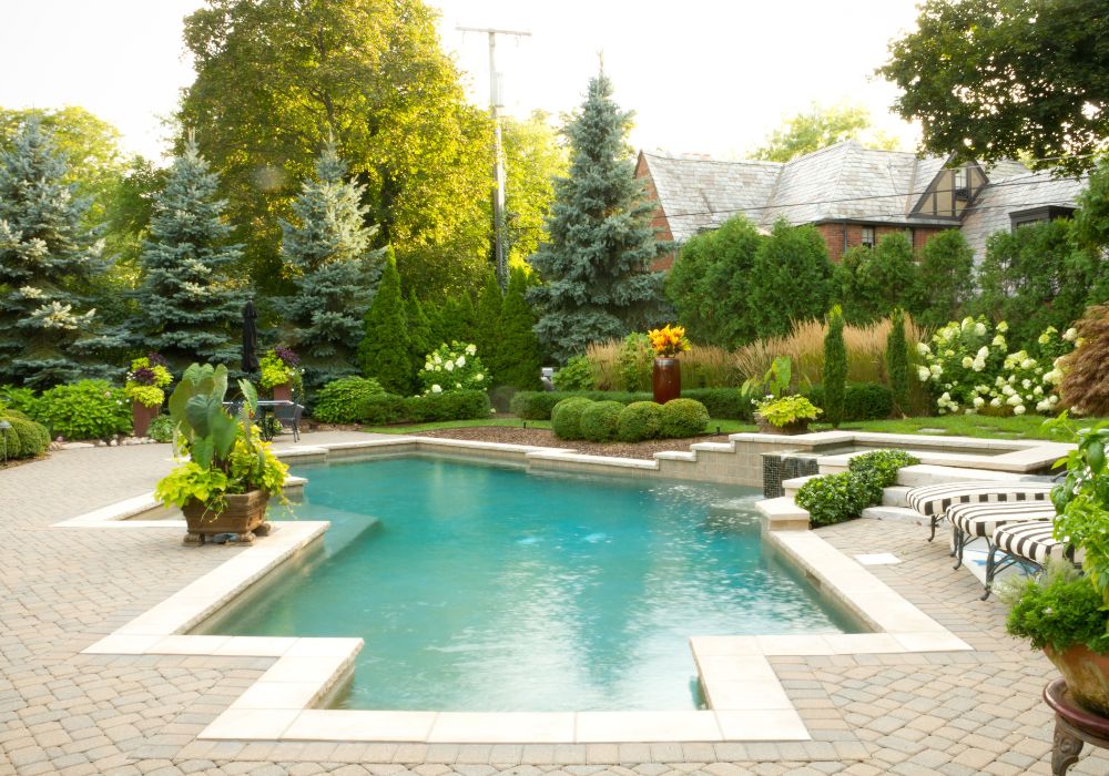 An example of pool landscaping work.