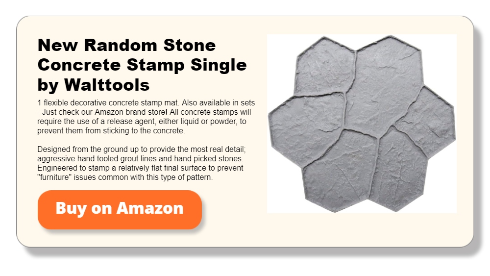 New Random Stone Concrete Stamp Single by Walttools