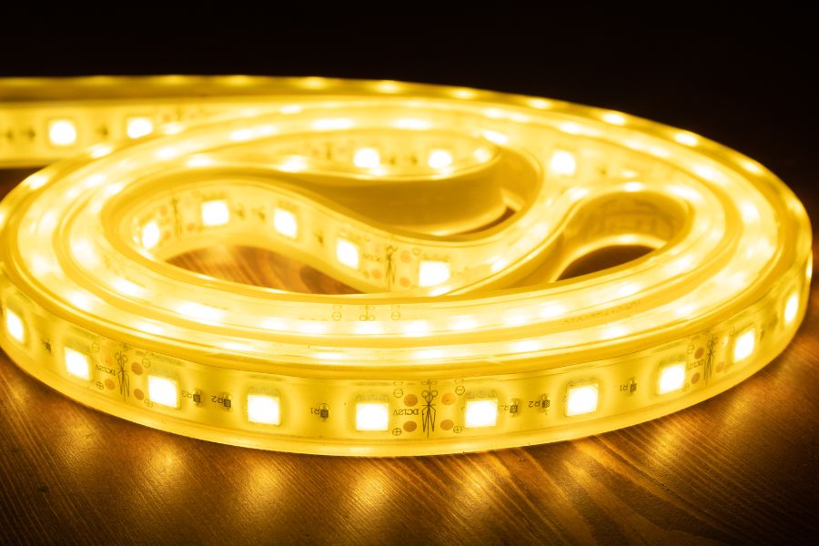 An image of a strip light for an article about the "best LED light strips."