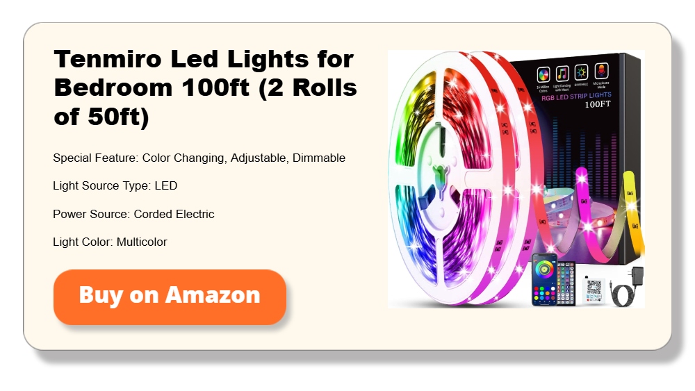 Tenmiro Led Lights for Bedroom 100ft (2 Rolls of 50ft)