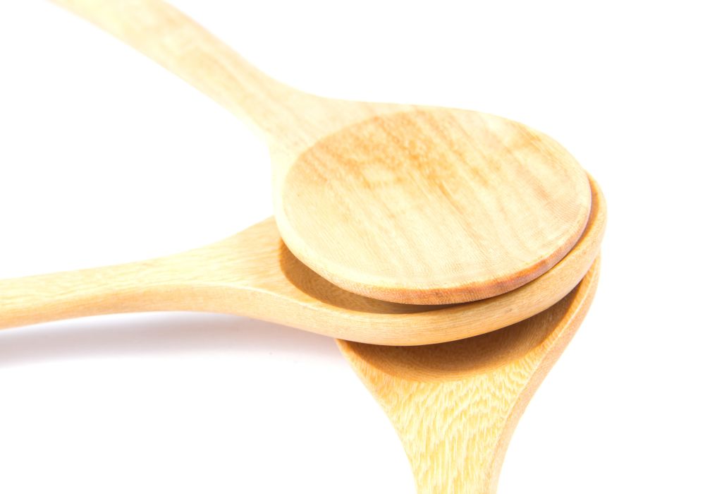 An image of three wooden spoons. 